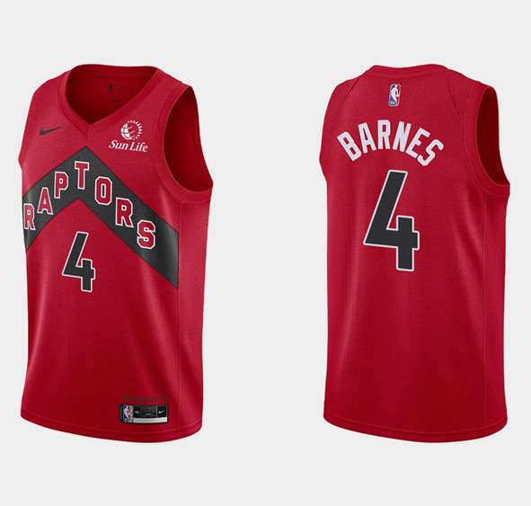 Youth Toronto Raptors #4 Scottie Barnes Red Icon Edition Stitched Basketball Jersey